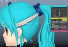 编织和垂直卷曲发型工具 DmBraidRollCreate for Maya