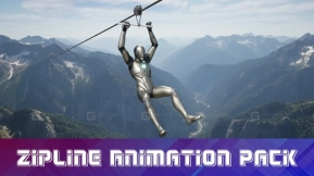 【UE5.1】《滑索动画包》  Zipline Animation Pack