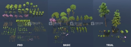Blender 500+艺术卡通动漫风格化植物花草树木插件资产1.1+1.2