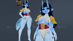 基拉动漫精灵恶魔风格化角色  Kira Anime Elf Demon Stylized Character