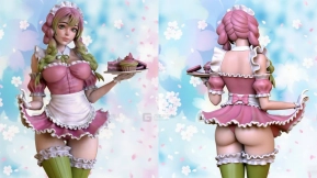 手办模型甘露寺蜜璃女仆鬼灭之刃 Mitsuri Maid OXO3D