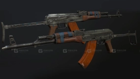 折叠枪托型卡拉什尼科夫改进型自动步枪和卡拉什尼科夫改进型自动步枪-АКМС (AKMS) и АКМ (AKM) 3D model