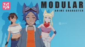 UE风格化动漫角色（女孩） Modular Anime Character (girl)