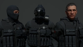【UE】适用于射击游戏的模块化角色（黑色套件）Black Kit Modular
