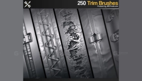 ZBrush – 250个SF修剪笔刷合集 第1卷  ZBrush – 250 SF Trim Brushes Vol.1