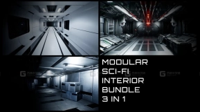 【UE】模块化科幻室内场景资源包  Modular Sci-Fi Interior Bundle