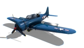道格拉斯 SBD 无畏式二战飞机 Douglas SBD Dauntless WW2 Plane WWII Airplane