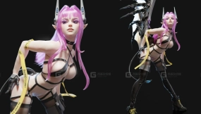 莉莉斯性感女性人物角色 Lilith – Mecha Succubus Human Form Project Files