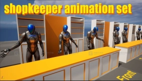 【UE5.0】商贩商人动画套装  Shopkeeper Merchant Animation Set