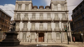 【UE】城市建筑楼房广场街道 Lisbon Downtown