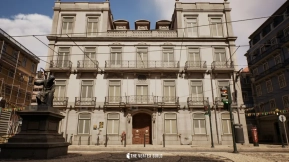 【UE】城市建筑楼房广场街道 Lisbon Downtown
