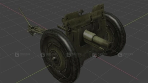 76毫米炮3D模型-20 - 76-mm 3D model-20