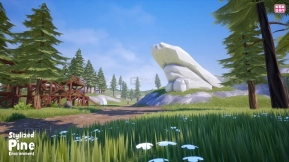 【UE】风格化松树环境  Stylized Pine Environment - Build a Modular Fort - By Kekdot