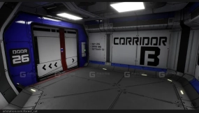 【UE】模块化科幻走廊B  Modular Sci Fi Corridor B