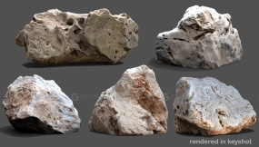 【UE】虚幻引擎4 摄影测量三维扫描石材质包 第一卷  UE4 Photogrammetry 3D Scan Stone Pack VOL 1