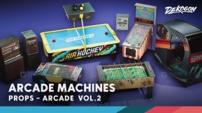 【UE】街机道具模型集 第二卷  Arcade Machine Props VOL.2