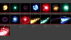 【UE】尼亚加拉射线视觉特效包（能量、射线、命中效果）  Niagara Ray VFX Pack (Energy, Ray, Hit Effects)