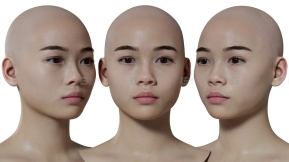 写实女性头像扫描模型06 HD female 3D Head Model 06