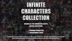 【UE】210个丧失怪兽游戏角色合集资产包附加内容  Infinite Characters Collection Game Assets Extra