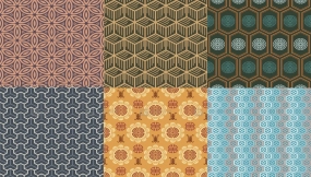 中式古典花纹无缝拼接背景纹理底纹服装印花设计矢量AI素材