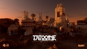 星球大战塔图因科幻外星星球建筑  LiquidoCreative Tatooine Kitbash Set