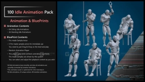 【UE】100种待机动画包  100 Idle Animation Pack