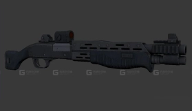 二进制领域中的霰弹枪3D模型-42 - Shotgun from Binary Domain 3D model-42