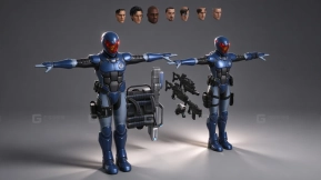 银河战士另一个M 银河联邦士兵包 Metroid Other M Galactic Federation Solidiers Pack