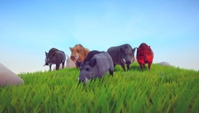 【UE】多边形艺术野猪  Poly Art Boar