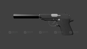 瓦尔特PPK消音器 - Walther PPK suppressor 3D model-40