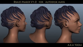 Maya脏辫辫子发型生成插件 Braid Maker V1.0 For Maya 2015-2020