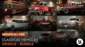 【UE】经典车辆组合包 - Classic Vehicles Bundle  Driveable  Functional ( Set of 8 Vehicles )