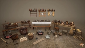 【UE】中世纪道具 厨房  Medieval Props  Kitchen