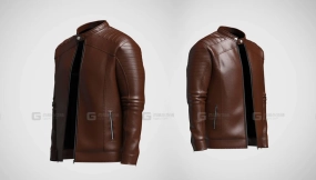 男士皮夹克外套 Mens Leather Jacket 3d Model