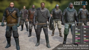 【UE】模块化中世纪战士01  Modular Medieval Warrior 01