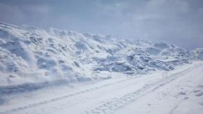 【UE】雪景地面下雪2 Snow pack Set.2