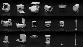 3D拼贴库相机与传感器模型01 3D Kitbashing library – cameras and sensors 01