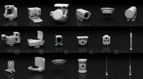 3D拼贴库相机与传感器模型01 3D Kitbashing library – cameras and sensors 01