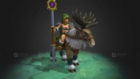 动画女性精灵骑手角色 - Elf Rider Female animated character