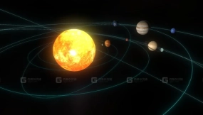 太阳系动画模型 - Solar System animation