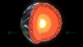 地核横截面模型 - Earth Core Cross-Section