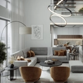 场景-客厅全套002 - Scene- Living Room Full Set 002
