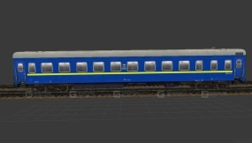 包厢客车 - Купейный вагон « УЗ » 3D model-15