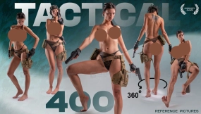 女性战术士兵姿势-360度参考图像合集  Female Tactical Soldier Poses-360° Reference Image Collection