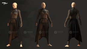 中世纪女刺客披风套装模型 Female Assassin Costume - 64 Marvelous Designer and Clo3D + OBJ + FBX