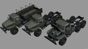 乌拉尔卡车 - Ural 3D model-160