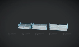 HSG 伸缩看台 PBR游戏就绪 HSG - Retractable Bleachers - PBR Game Ready