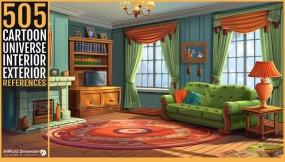 505 卡通宇宙内外场景 - 505 cartoon universe interior & exterior