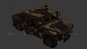 悍马（损坏） - Hummer (demaged) 3D model-7