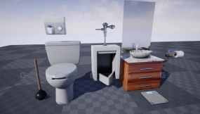 【UE】PBR 卫生间与浴室道具超级包  PBR Toilet & Bathroom Props Mega Pack